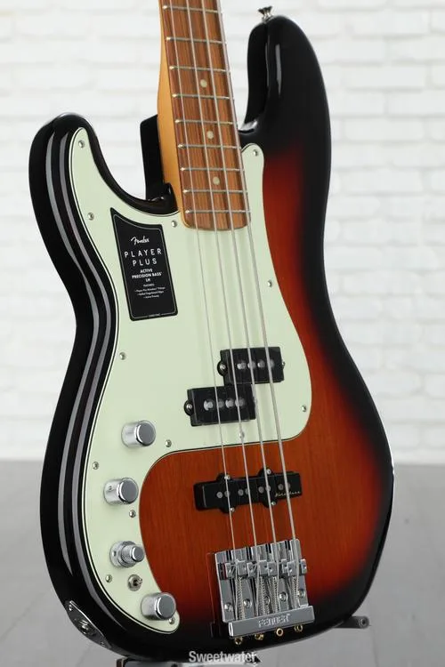  Fender Player Plus Active Precision Bass Left-handed - 3-color Sunburst with Pau Ferro Fingerboard