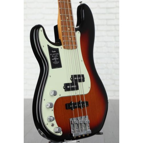  Fender Player Plus Active Precision Bass Left-handed - 3-color Sunburst with Pau Ferro Fingerboard