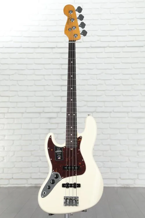 Fender American Professional II Jazz Bass Left-handed - Olympic White with Rosewood Fingerboard Demo