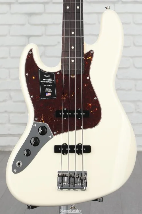  Fender American Professional II Jazz Bass Left-handed - Olympic White with Rosewood Fingerboard Demo