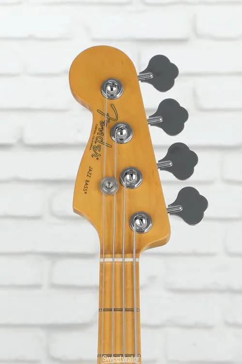  Fender American Professional II Jazz Bass Left-handed - Miami Blue with Maple Fingerboard Demo