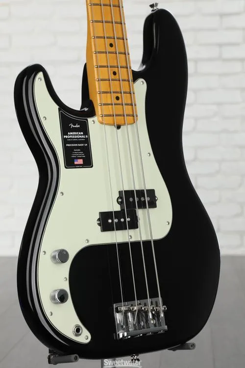  Fender American Professional II Precision Bass Left-handed - Black with Maple Fingerboard