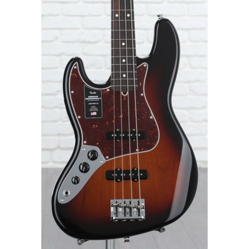  Fender American Professional II Jazz Bass Left-handed - 3 Color Sunburst with Rosewood Fingerboard