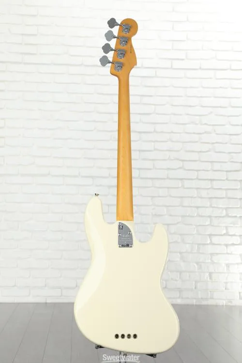  Fender American Professional II Jazz Bass Left-handed - Olympic White with Rosewood Fingerboard