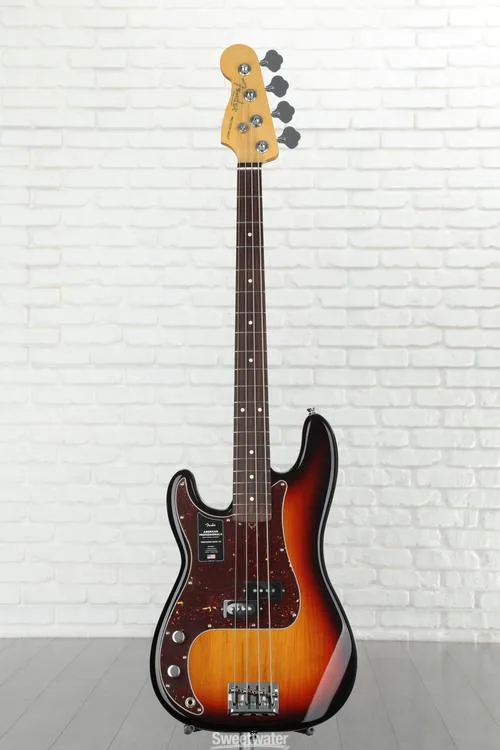  Fender American Professional II Precision Bass Left-handed - 3 Color Sunburst with Rosewood Fingerboard