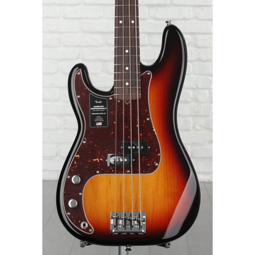  Fender American Professional II Precision Bass Left-handed - 3 Color Sunburst with Rosewood Fingerboard