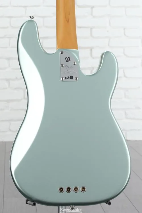  Fender American Professional II Precision Bass Left-handed - Mystic Surf Green with Maple Fingerboard