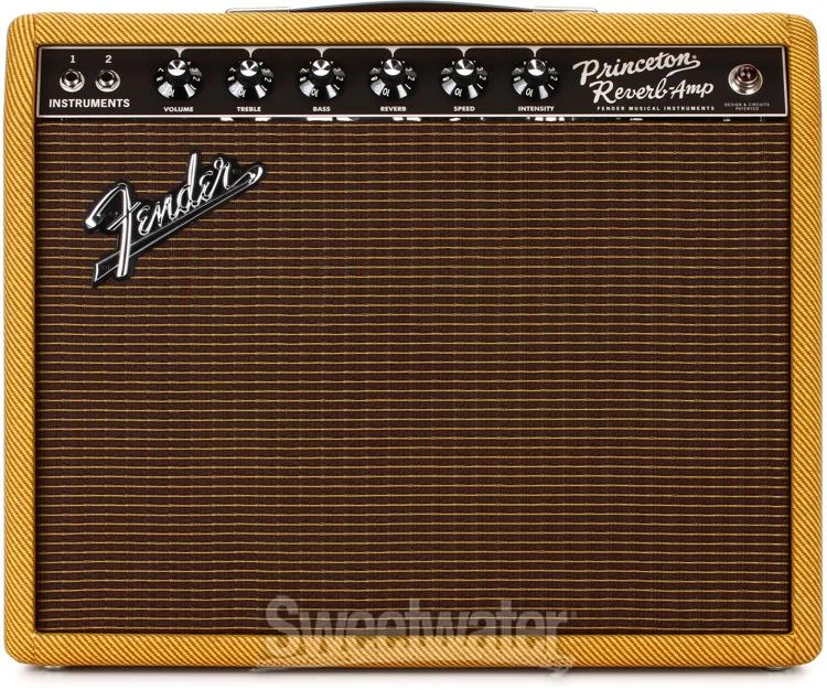  Fender '65 Princeton Reverb 1 x 12-inch 12-watt Tube Combo Amp - Lacquered Tweed, Sweetwater Exclusive