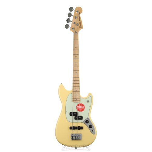  Fender Special Edition Mustang PJ Bass - Buttercream with Maple Fingerboard - Sweetwater Exclusive in the USA