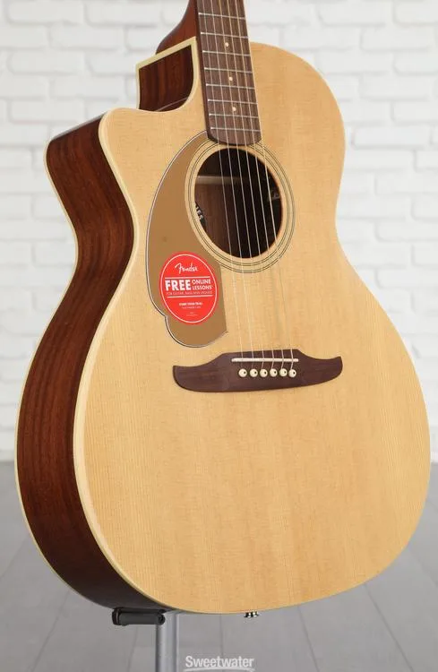 Fender Newporter Player Left-handed Acoustic-electric Guitar - Natural Sapele