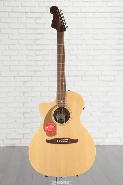  Fender Newporter Player Left-handed Acoustic-electric Guitar - Natural Sapele