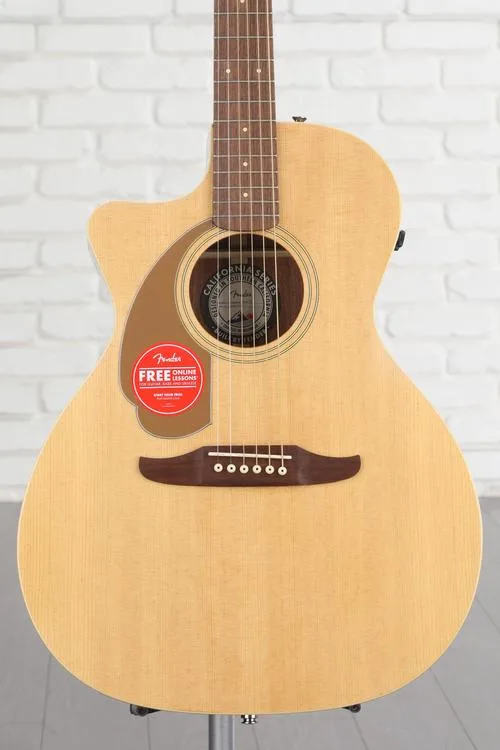  Fender Newporter Player Left-handed Acoustic-electric Guitar - Natural Sapele