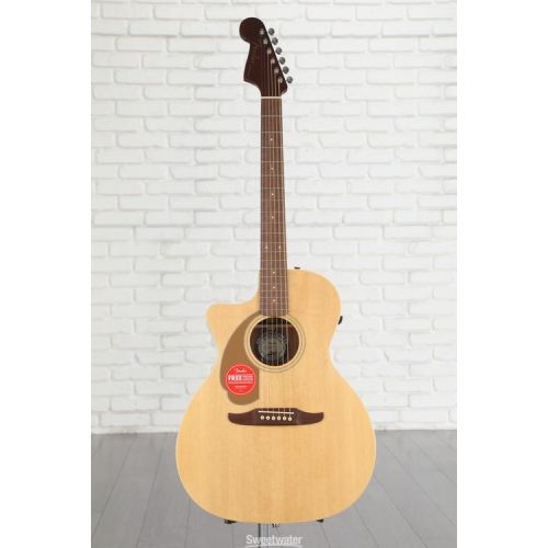  Fender Newporter Player Left-handed Acoustic-electric Guitar - Natural Sapele