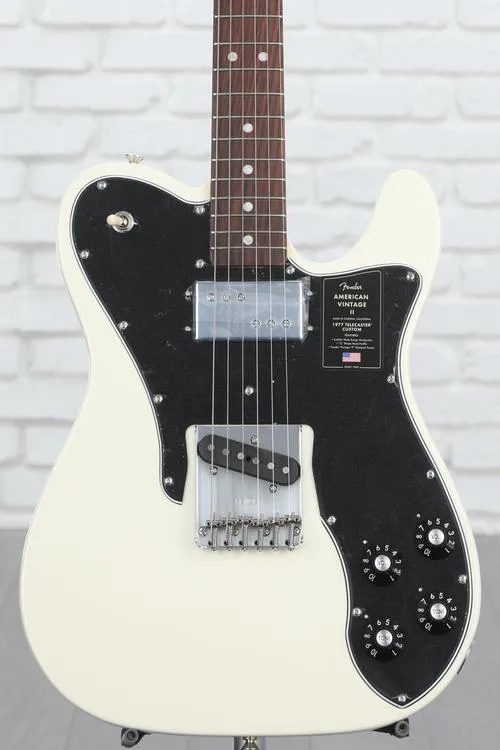Fender American Vintage II 1977 Telecaster Custom Electric Guitar - Olympic White with Rosewood Fingerboard