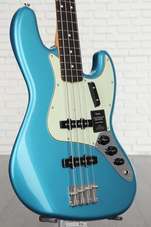  Fender Vintera II '60s Jazz Bass - Lake Placid Blue with Rosewood Fingerboard Demo