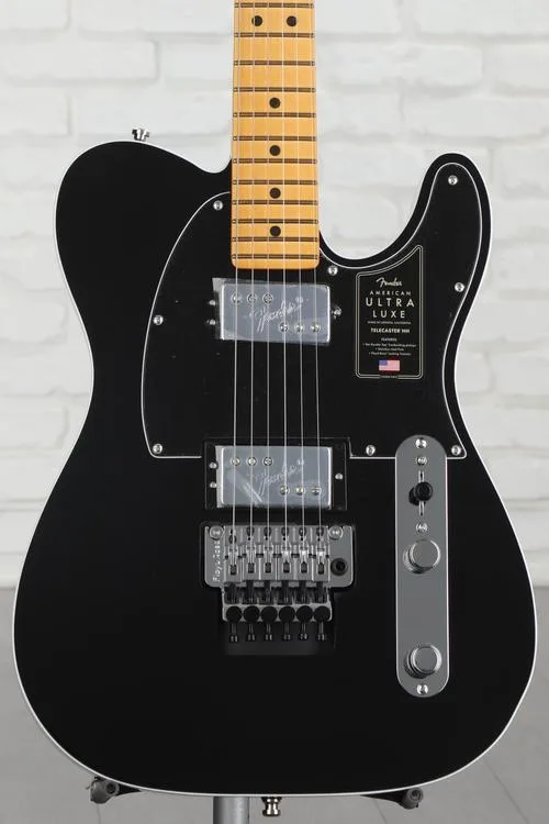 Fender American Ultra Luxe Telecaster Floyd Rose HH - Mystic Black Demo