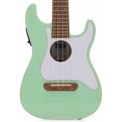  Fender Fullerton Stratocaster Uke Essentials Bundle - Surf Green
