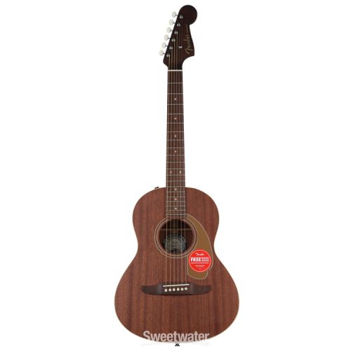 Fender Sonoran Mini Acoustic Guitar Essentials Bundle - All Mahogany