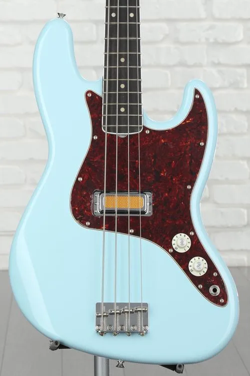 Fender Gold Foil Jazz Bass 4-string Bass Guitar - Sonic Blue Demo