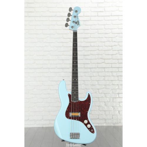  Fender Gold Foil Jazz Bass 4-string Bass Guitar - Sonic Blue Demo