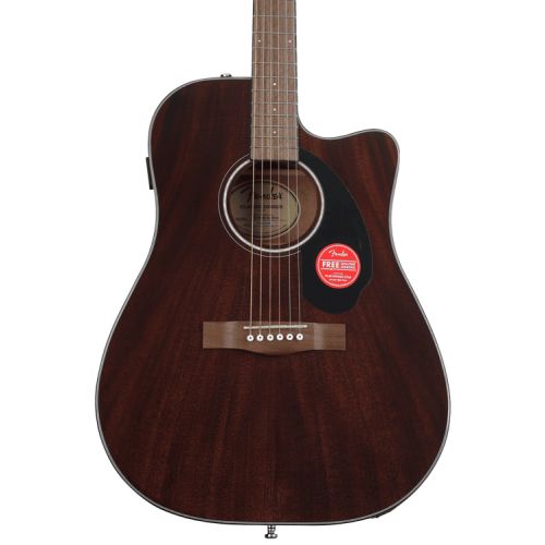  Fender CD-60SCE All Mahogany Acoustic Guitar and Case - Natural