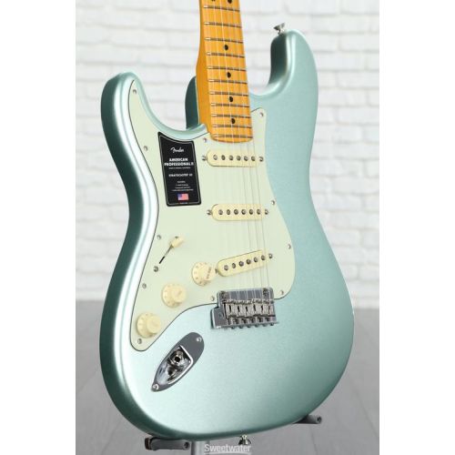  Fender American Professional II Stratocaster Left-handed - Mystic Surf Green with Maple Fingerboard