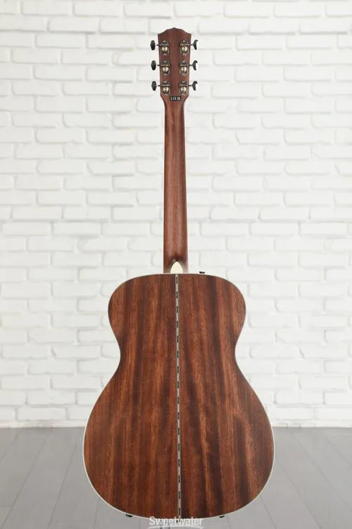  Fender Paramount PO-220E All Mahogany Orchestra Acoustic-electric Guitar - Aged Cognac Burst