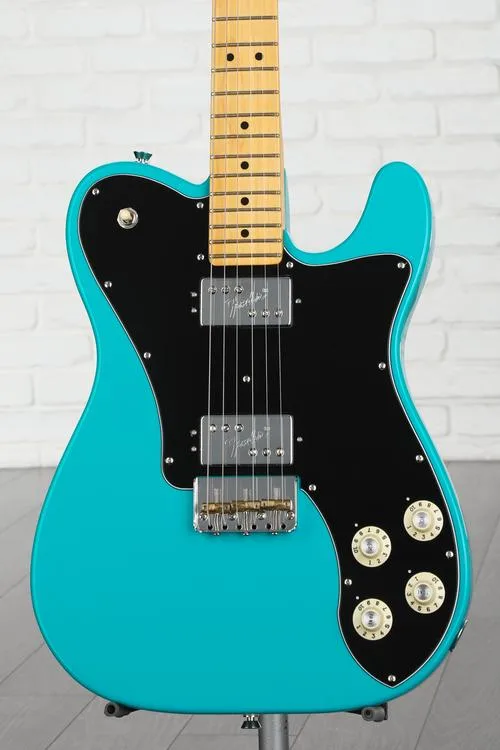 Fender American Professional II Telecaster Deluxe - Miami Blue with Maple Fingerboard Demo