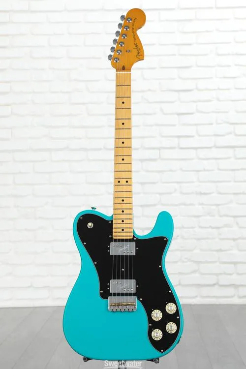  Fender American Professional II Telecaster Deluxe - Miami Blue with Maple Fingerboard Demo