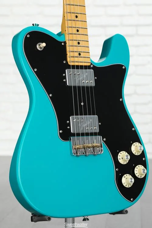  Fender American Professional II Telecaster Deluxe - Miami Blue with Maple Fingerboard Demo