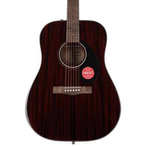  Fender CD-60S All Mahogany Acoustic Guitar and Gig Bag - Natural