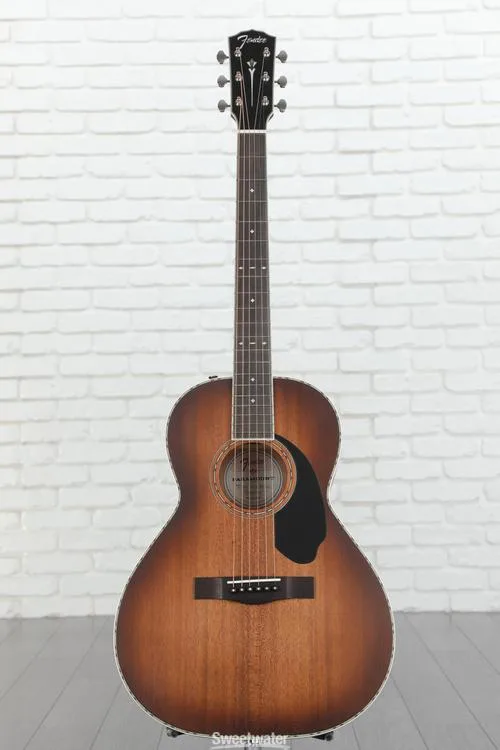  Fender PS-220E Parlor Acoustic-electric Guitar - Aged Cognac Burst