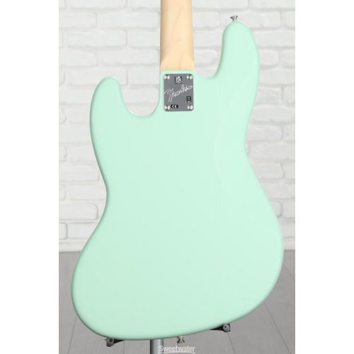  Fender American Performer Jazz Bass - Satin Surf Green with Maple Fingerboard Demo