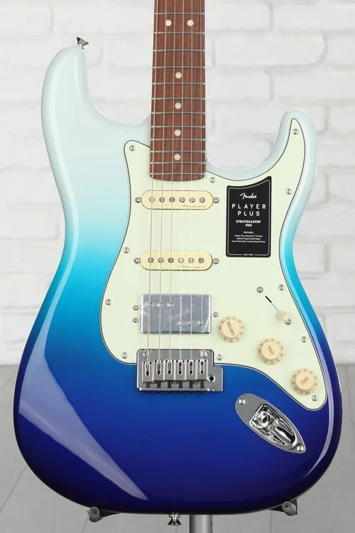 Fender Player Plus Stratocaster HSS Electric Guitar - Belair Blue with Pau Ferro Fingerboard