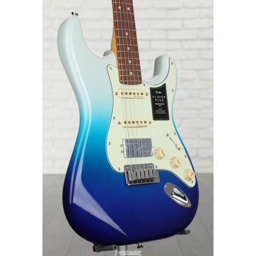  Fender Player Plus Stratocaster HSS Electric Guitar - Belair Blue with Pau Ferro Fingerboard