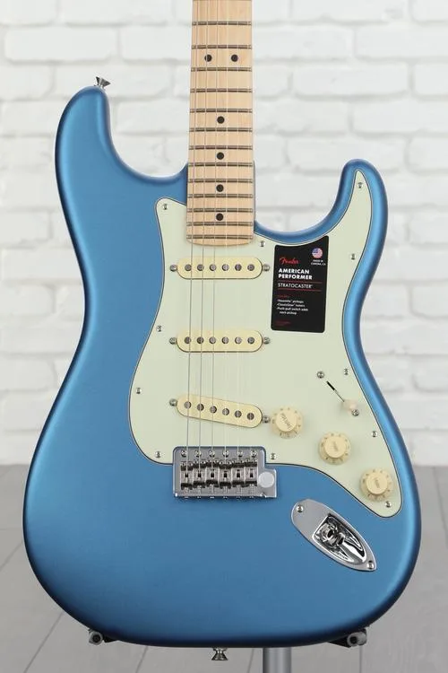 Fender American Performer Stratocaster - Satin Lake Placid Blue with Maple Fingerboard