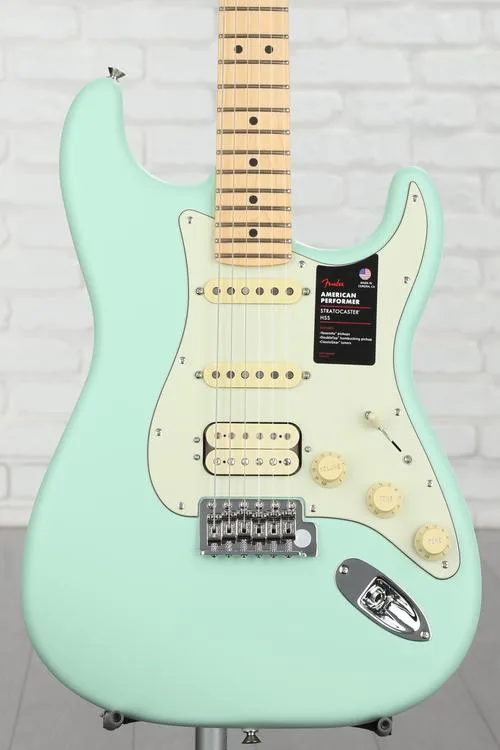 Fender American Performer Stratocaster HSS - Satin Surf Green with Maple Fingerboard