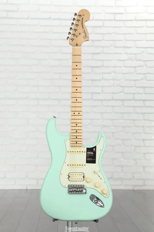  Fender American Performer Stratocaster HSS - Satin Surf Green with Maple Fingerboard