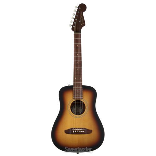  Fender Redondo Mini Acoustic Guitar Essentials Bundle - Sunburst