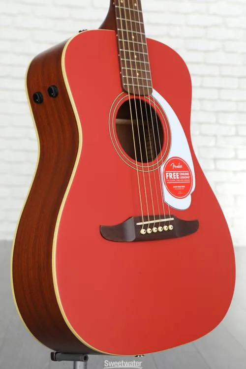 Fender Malibu Player Acoustic-electric Guitar - Fiesta Red