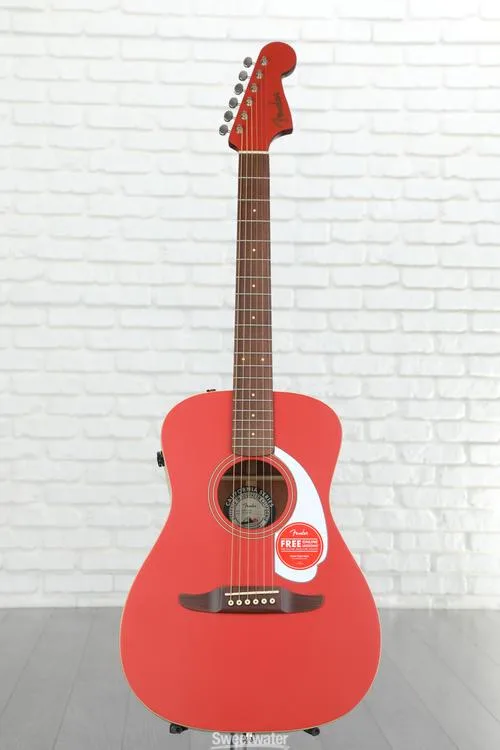  Fender Malibu Player Acoustic-electric Guitar - Fiesta Red