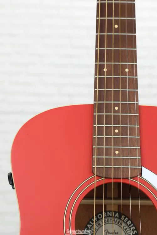  Fender Malibu Player Acoustic-electric Guitar - Fiesta Red