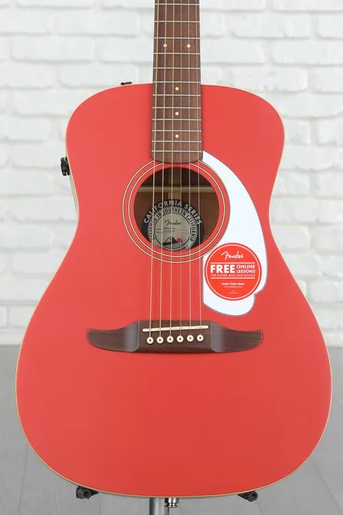  Fender Malibu Player Acoustic-electric Guitar - Fiesta Red