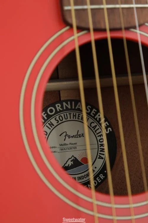  Fender Malibu Player Acoustic-electric Guitar - Fiesta Red