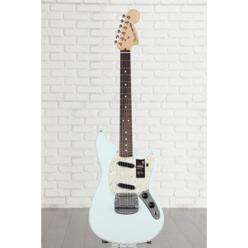  Fender American Performer Mustang - Satin Sonic Blue with Rosewood Fingerboard