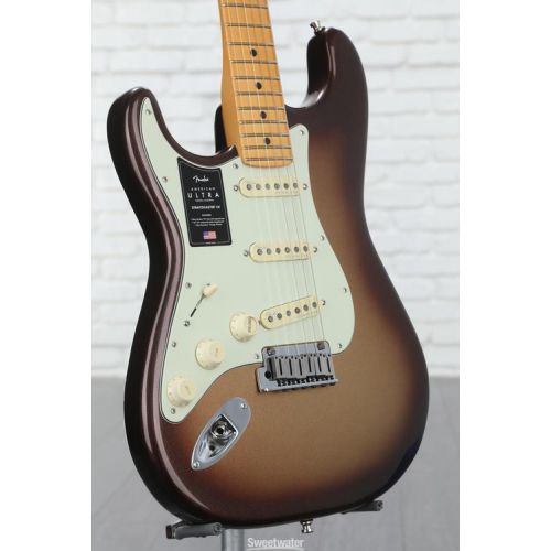  Fender American Ultra Stratocaster Left-handed - Mocha Burst with Maple Fingerboard