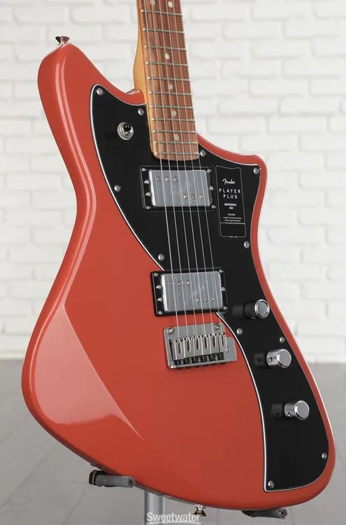  Fender Player Plus Meteora HH Electric Guitar - Fiesta Red with Pau Ferro Fingerboard