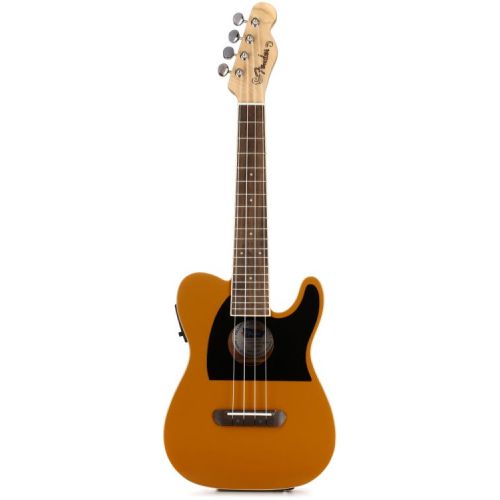  Fender Fullerton Tele Uke Essentials Bundle - Butterscotch Blonde