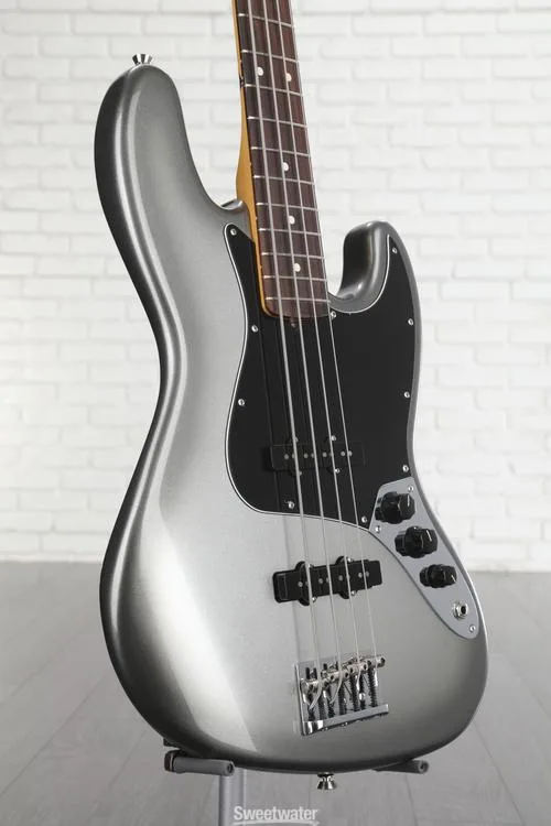  Fender American Professional II Jazz Bass - Mercury with Rosewood Fingerboard Demo