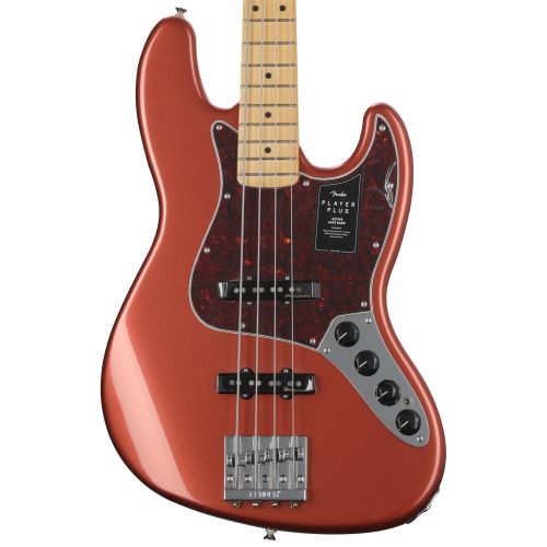  Fender Player Plus Active Jazz Bass - Aged Candy Apple Red with Maple Fingerboard